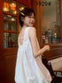 Sleeveless Open Back Round Neck Short Balloon Dress